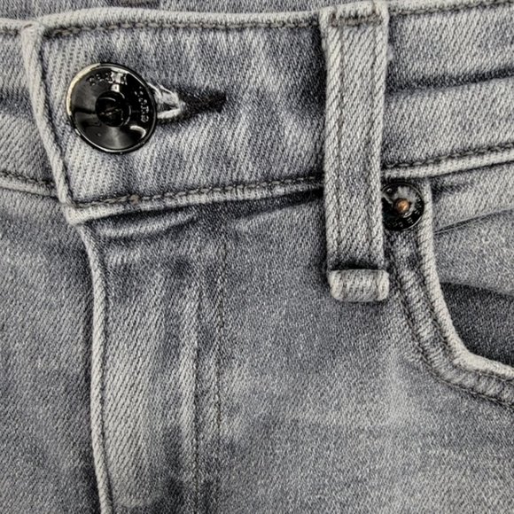 Rag & Bone Cate Mid-Rise Ankle Skinny Jean Light Grey Distressed 25 - Picture 6 of 13